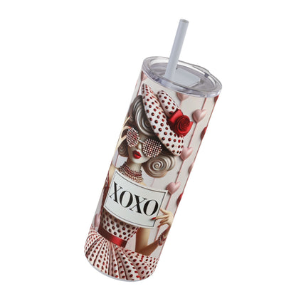 Fashionably Yours, XOXO Skinny Matte Tumbler, 20oz