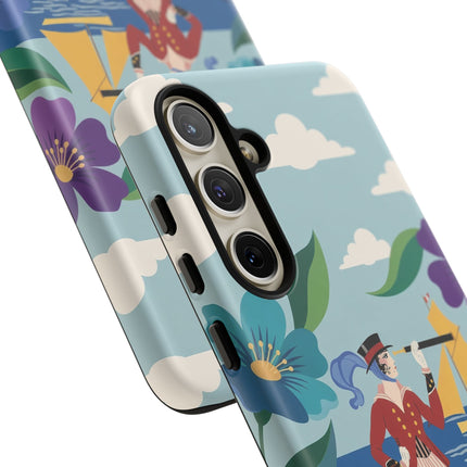 🌊🔭 The Lady Of The Seaside Lookout Phone Case – Art Deco Nautical Adventure