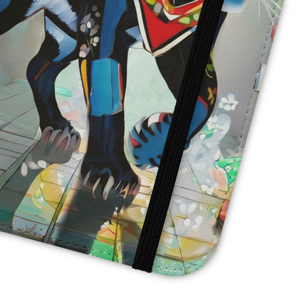 🐾💎 Cyber Panther's Hunt Flip Case – Digital Instinct & Neon Pursuit