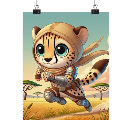 🐆⚡ Swift Cheetah Matte Vertical Poster – Speed, Adventure & Untamed Energy