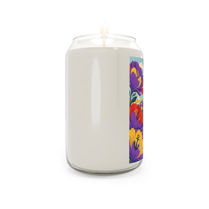 ⚓🎭 The Nautical Flower Garden Dancer Scented Soy Candle – Art Deco Floral Whimsy