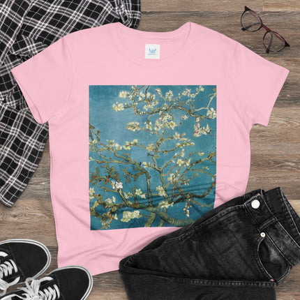 Almond Blossom by Vincent van Gogh Women's Midweight Cotton Tee