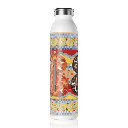 Reproduction of the Shield Frieze by Emile Gilliéron Slim Water Bottle