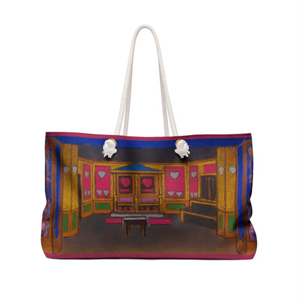 The Court of Hearts Scene Design for Alice in Wonderland by William Penhallow Henderson Weekender Bag
