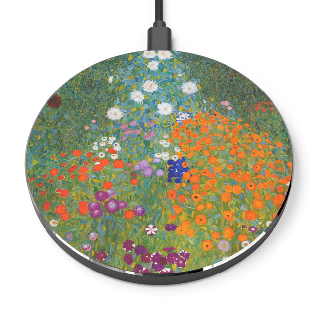 Cottage Garden by Gustav Klimt Wireless Charger