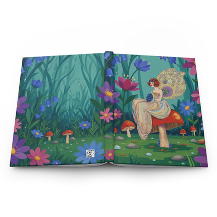 🧚‍♀️🌸 The Lady Of The Enchanted Garden Hardcover Journal – Art Deco Fashion Illustration