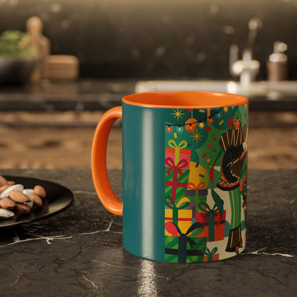 🎄✨ The Lady Of The Christmas Ornament Colorful Mug – Art Deco Holiday Fantasy