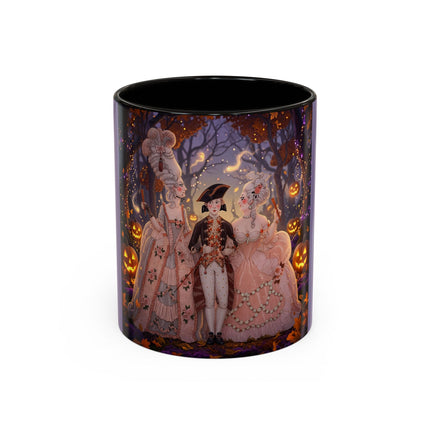 🎃🌙 The Midnight Court Of Pumpkin Grove Colorful Mug – Elegant Halloween Masquerade