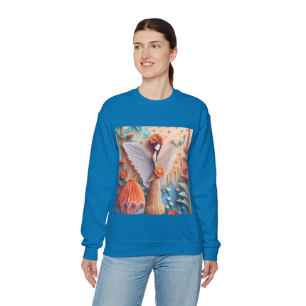 Zinnia Fairy Unisex Heavy Blend™ Crewneck Sweatshirt