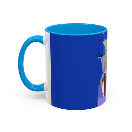 Wishes Beneath the Comet Sky Colorful Mug (11oz, 15oz) – Celestial Magic, Art Deco Elegance & Dreamy Wonder