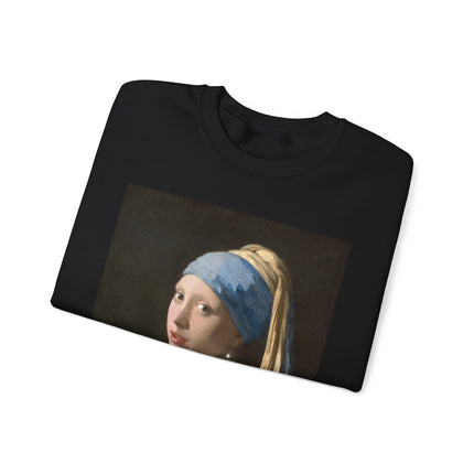 Girl with a Pearl Earring by Johannes Vermeer Heavy Blend™ Crewneck Sweatshirt