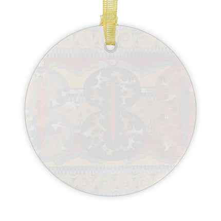 Reproduction of the Shield Frieze by Emile Gilliéron Glass Ornament