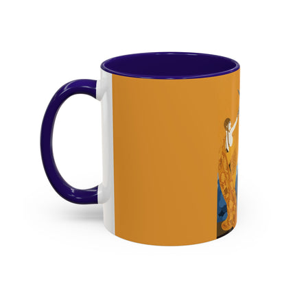 Falcon Mistress Colorful Mugs – Art Deco Majesty & Mythic Freedom
