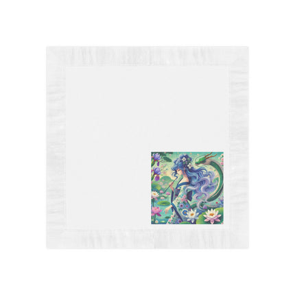Fairy of the Koi Pond White Coined Napkins