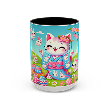 Springtime Kitten’s Easter Joy Colorful Mugs (11oz, 15oz)