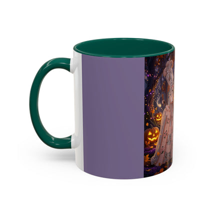 🎃🌙 The Midnight Court Of Pumpkin Grove Colorful Mug – Elegant Halloween Masquerade