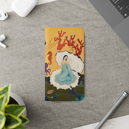 🐚🌊 The Lady Of The Enchanted Pearl Flip Case – Art Deco Undersea Fantasy