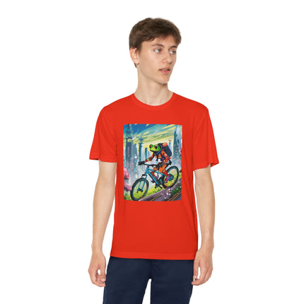 Cyberpunk Frog Youth Competitor Tee