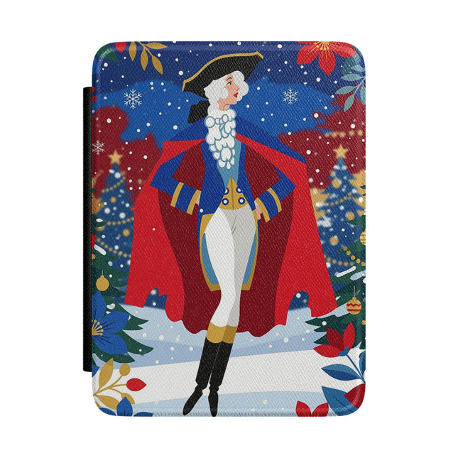 🎭❄️ The Christmas Masquerade Lady Kindle Case – Art Deco Holiday Fantasy