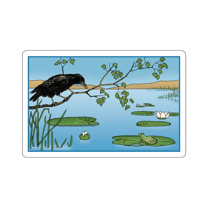 The Crow and the Frog Kiss-Cut Stickers (4 Sizes)