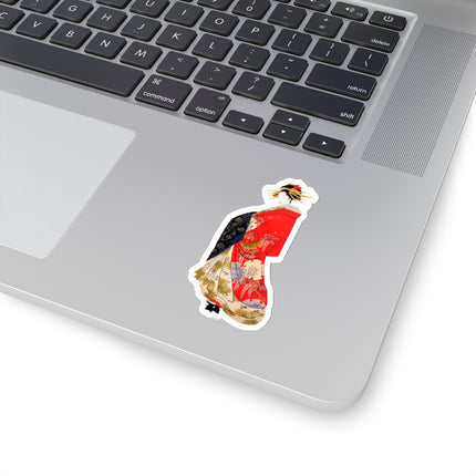 Japanese Woman by Hosoda Eishi Kiss-Cut Stickers (4 Sizes)