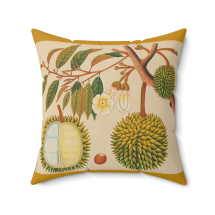 Album of watercolors of Asian fruits and flowers Pl.31 by Anonymous Spun Polyester Square Pillow
