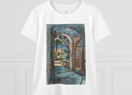 Gate in S. Miniato by Martin Monnickendam Women's Midweight Cotton Tee