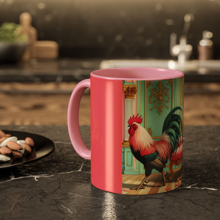 The Salon Rooster Colorful Mugs (11oz, 15oz)
