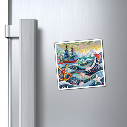 Nautical Patterns Magnets (3 Sizes)