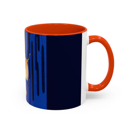 Celestial Melody Colorful Mug (11oz, 15oz) – Musical Grace, Starlit Beauty & Art Deco Elegance