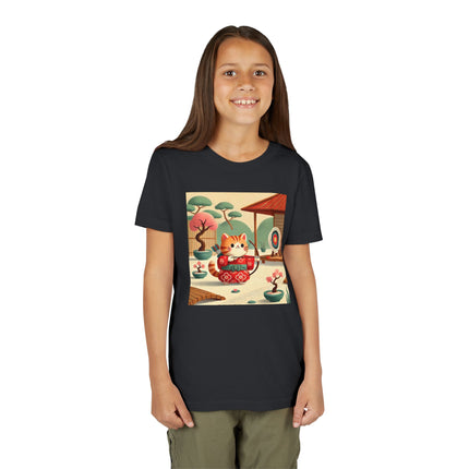 Archer Kitten in the Zen Garden Youth Short Sleeve Tee