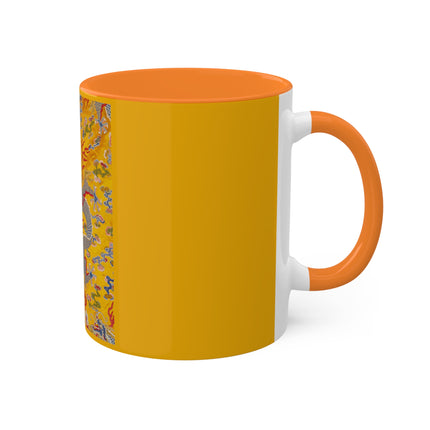 The Imperial 12-Symbol Robe, A Dragon's Regalia Colorful Mugs, 11oz