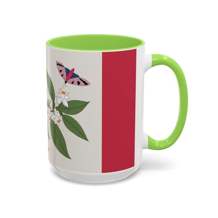 Blue Tit & Butterfly Colorful Mugs – Spring Harmony & Delicate Beauty