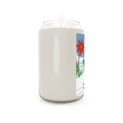 🎿❄️ The Winter Garden Skier Scented Soy Candle – Whimsical Holiday Fantasy