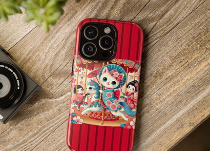 Geisha Kitten's Enchanted Carousel Phone Cases