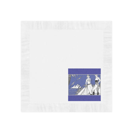 Coastal Elegance White Coined Napkins