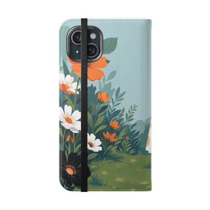 🌼🖤 The Ladies Of The Garden Promenade Flip Case – Art Deco Floral Fashion