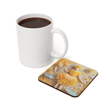 Dandelion Fairy Cork Back Coaster