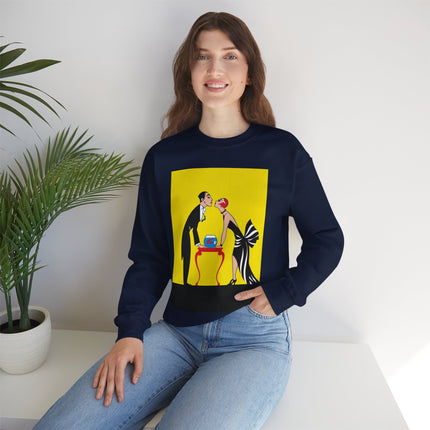 A Moment of Elegance: A Passionate Embrace Amidst Golden Splendor Heavy Blend™ Crewneck Sweatshirt