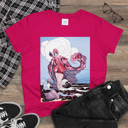Goddess of the Swirling Sea Midweight Cotton Tee