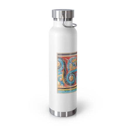 Reproduction of S-Spiral Frieze by Emile Gilliéron Copper Vacuum Insulated Bottle, 22oz