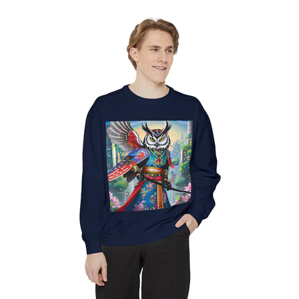 Cyberpunk Samurai Owl Sweatshirt