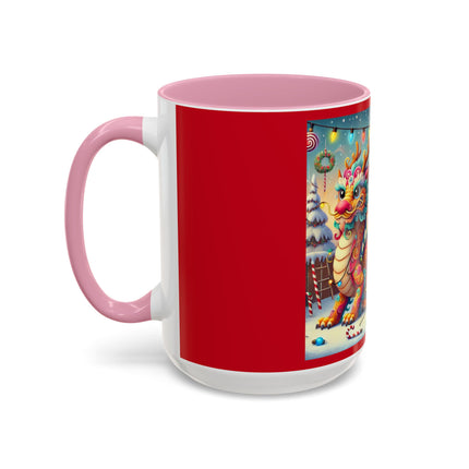Playful Dragon's Christmas Colorful Mugs (11oz, 15oz)