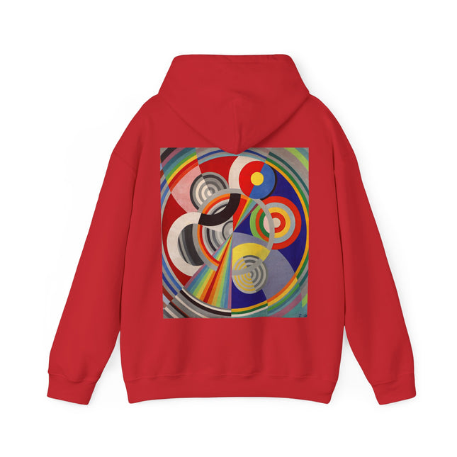 🌈🔵 Rythme No. 1 by Robert Delaunay Hooded Sweatshirt – Color, Motion & Abstract Harmony