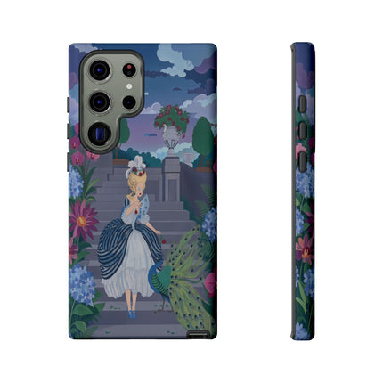 🦚🌸 The Peacock Garden Terrace Phone Case – Art Deco Floral Elegance