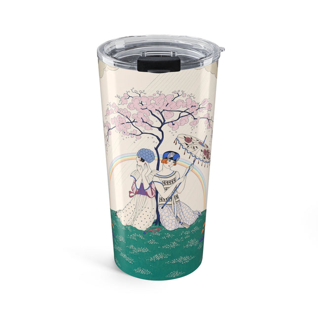 🌈☂️ Beneath The Rainbow Tree Tumbler, 20oz – Art Deco Spring Fantasy
