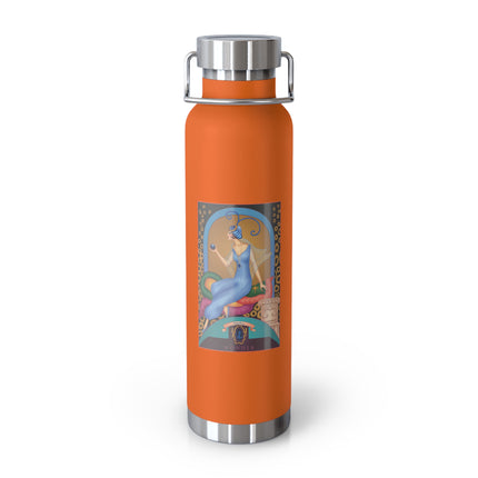 September & Sapphire (from the Gem Series) by Sofia Chiostri Copper Vacuum Insulated Bottle, 22oz