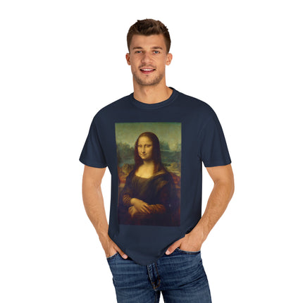 Mona Lisa by Leonardo da Vinci Unisex Garment-Dyed T-shirt