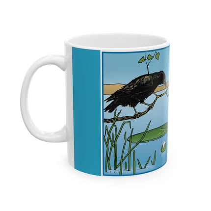 The Crow and the Frog Ceramic Mug 11oz