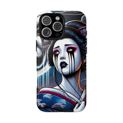 Geisha’s Black Ink Tears Phone Cases
